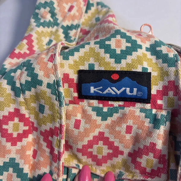 KAVU Rope Sling‎ Bag Hiking Aztec Pattern Boho Festival Crossbody Backpack - Image 2