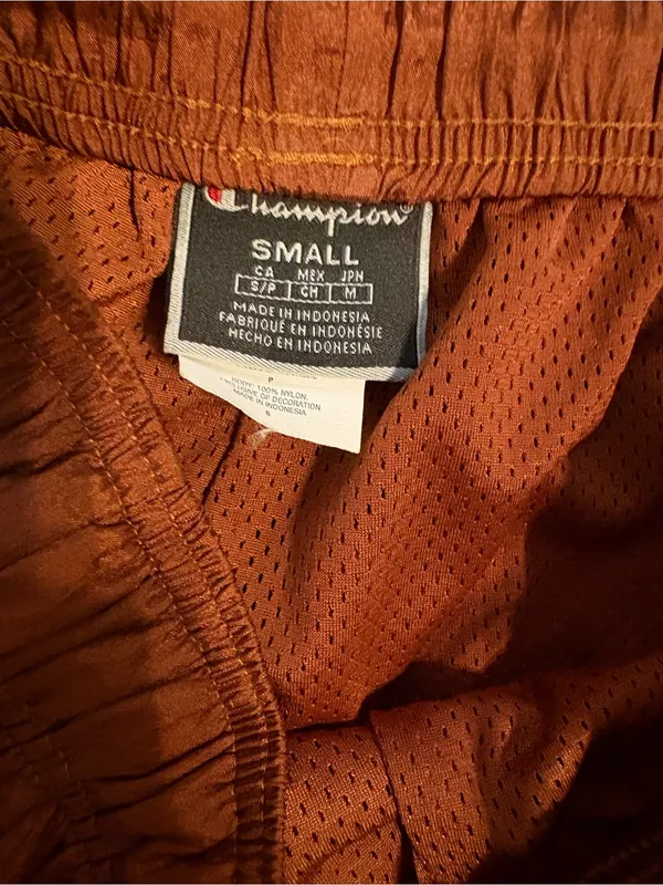 Champion Brown and Pink Colorblock Windbreaker Pants - Image 2
