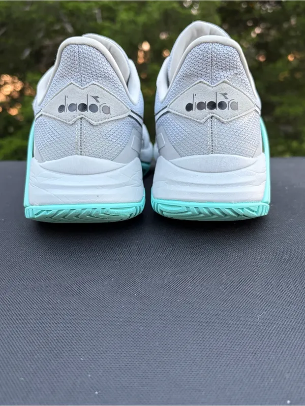diadora B.Icon 2 AG All Ground Sneakers Athletic Silver Aruba Blue walk Sz 9.5 - Image 8