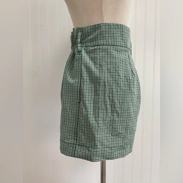 WILFRED Aritzia Gelas High Rise Paperbag Waist Gingham Paid Picnic Shorts Size 4 - Image 5