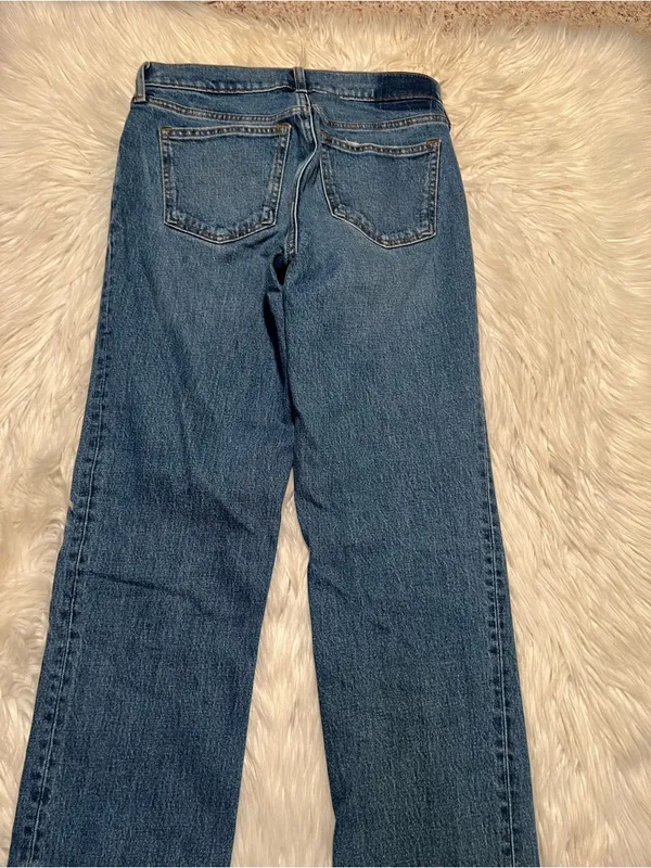 Abercrombie & Fitch Womenm Size 26/2 Long The 90's Straight Mid Rise Jean Medium - Image 8