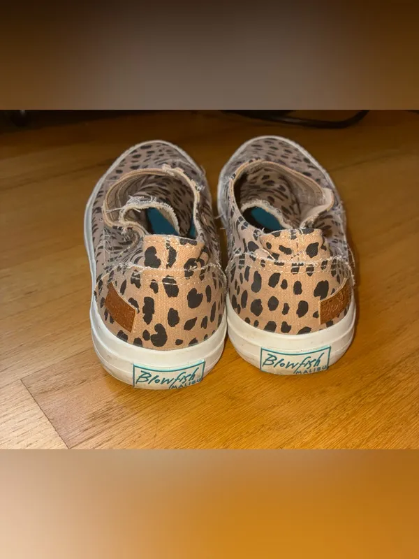 Women's Blowfish Slip-On Leopard Print Canvas Sneakers - Image 4