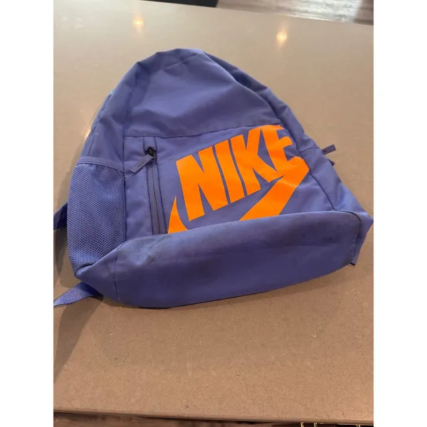 Nike Backpack School Book Bag Blue Orange Logo Travel‎ Gym Casual Kids - Image 4
