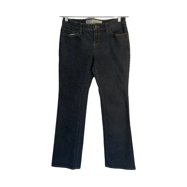 Loft Jeans Womens Size 6 Curvy Boot Mid Rise Pockets Zip Close Dark Wash Classic - Image 2