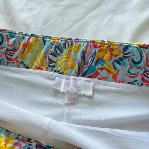 NWT Stella Parker UPF 50 Skort Skirt Blue Floral Paisley Medium Tennos Golf - Image 3