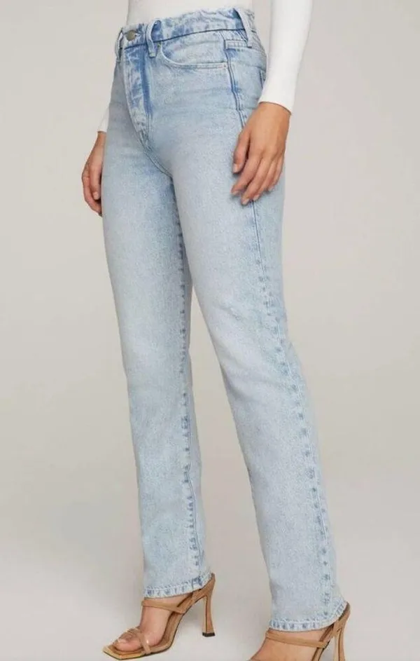 NWT Good American Good Boy Light Wash Blue Jeans - Size 12 / 31 - Image 9