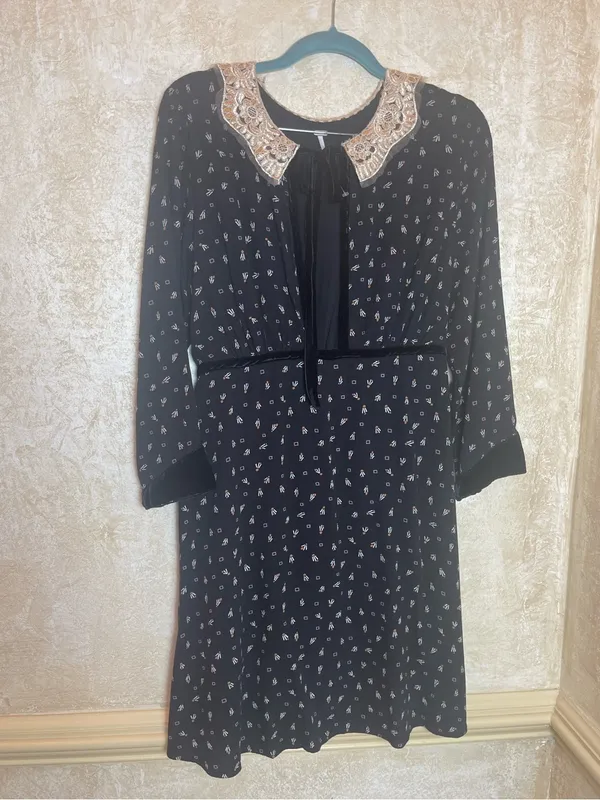 Free People Delfina Mini Dress Coquette Retro CottageCore Whimsical Romantic M - Image 5