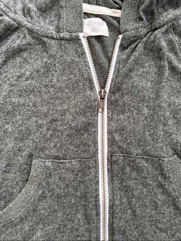 Out From Under Women's Olive Green Hooded Zip Sweater - Image 2