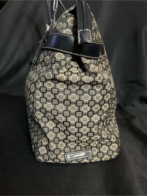 Nine West Women’s Large Black Geometric Tote Handbag - Image 6