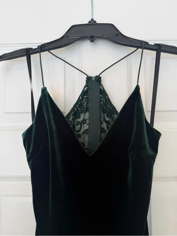 B. Darlin green velvet and lace dress size 0 - Image 14