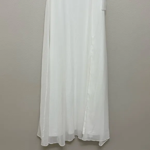 NEW Lulus Radiant Romance White Tie-Strap Maxi Dress Sz Large Wedding Bridal - Image 8