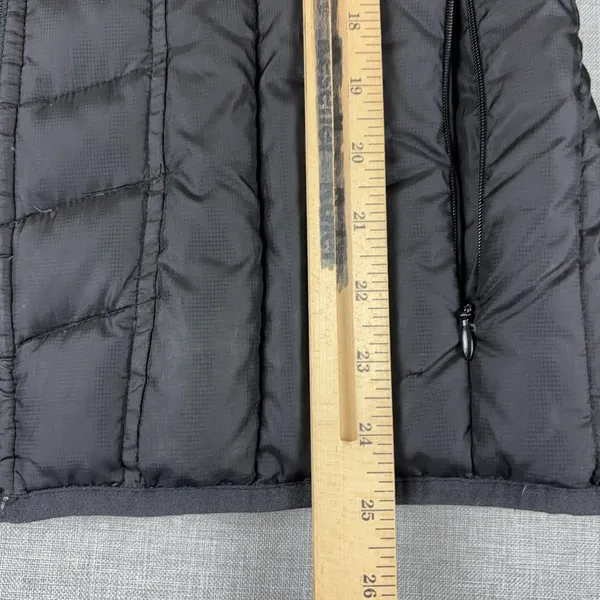 Athleta Jacket Womens Small Black Goose Down Puffer Full Zip Hiking Quilted - Image 4