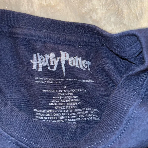 Harry Potter Cropped Shirt Blue Size M - Image 2