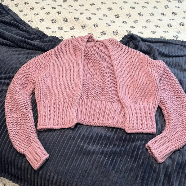 Free People Chunky Cropped Sweater - Image 2