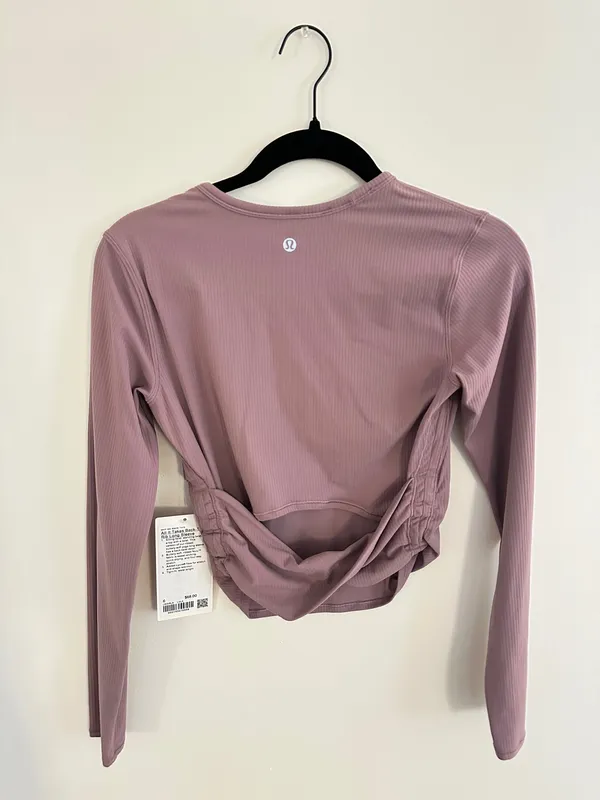 All It Takes Back-Twist Ribbed Long-Sleeve Shirt - Image 2