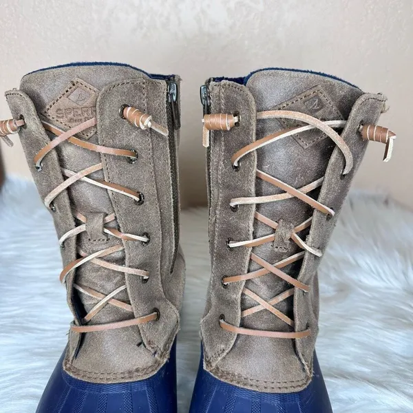SPERRY TOP SIDER SYREN MISTY Women's Waterproof Duck Fleece Lined Boots Size 8 - Image 3