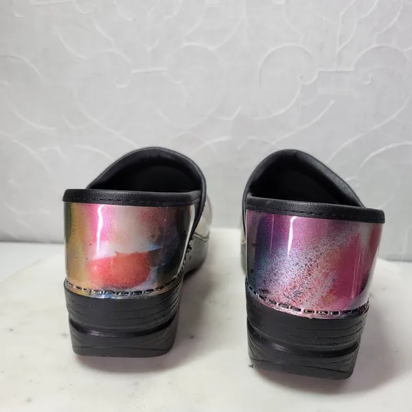 Dansko Pro Clogs Womens 7/37 Iridescent Metallic Multicolor Patent Leather - Image 6