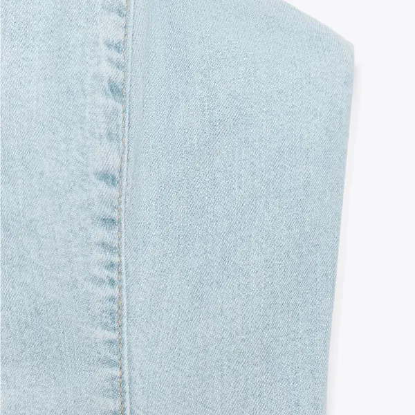ZARA Denim Bandeau Dress - Image 7