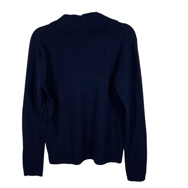 Lauren Ralph Lauren Merino Wool Cashmere Angora‎ Rabbit Sweater Size L Blue Soft - Image 2