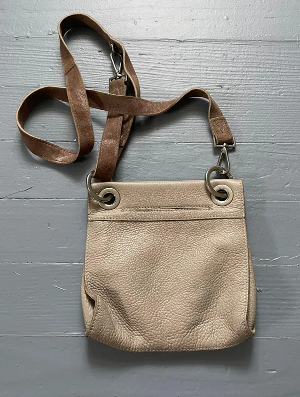 Hammitt Gray Leather Tony SML Crossbody Purse - Image 4