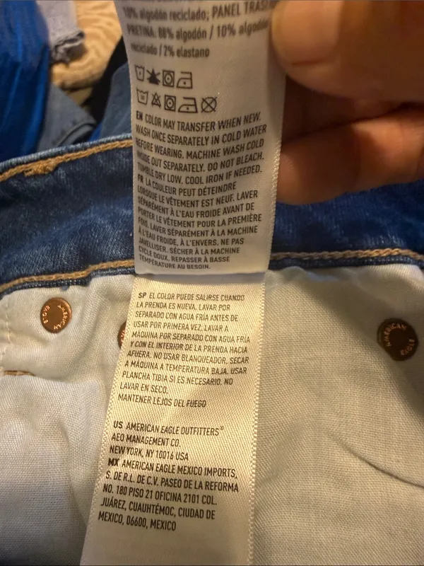 American Eagle Super High Rise Baggy Wide Leg Ankle jeans size 00 - Image 8