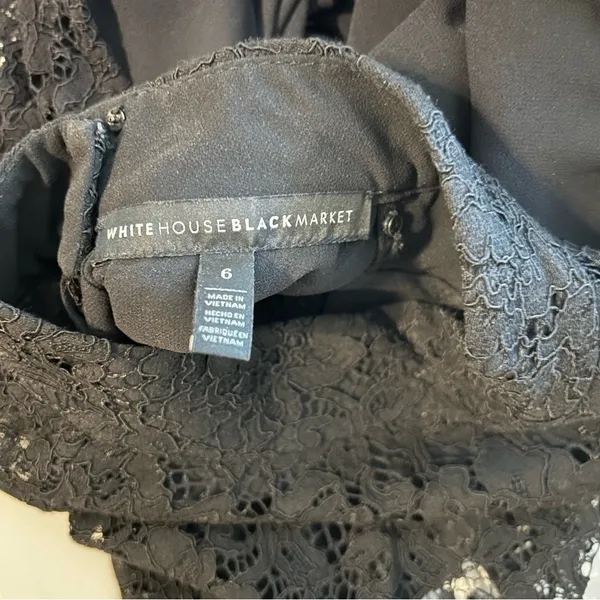 WHBM Black Lace Sleeveless Top S 6 - Image 8