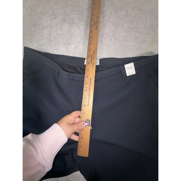 NWT Abercrombie Women's 18/34 Black Tailored Straight Dress Pants Curve Love - Image 10
