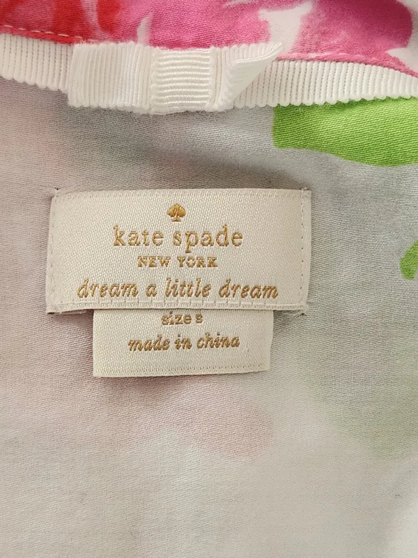 Kate Spade Pink Floral Cotton Pajama Set Size Small - Image 11