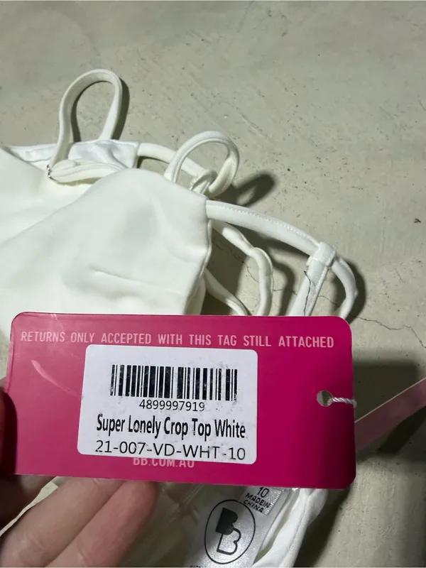 Beginning boutique super lonely White Strappy Crop Top - Image 6
