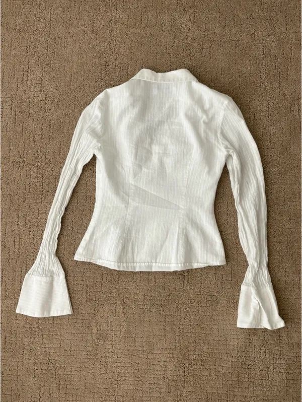 Princess Polly Top Long Sleeve White - Image 2