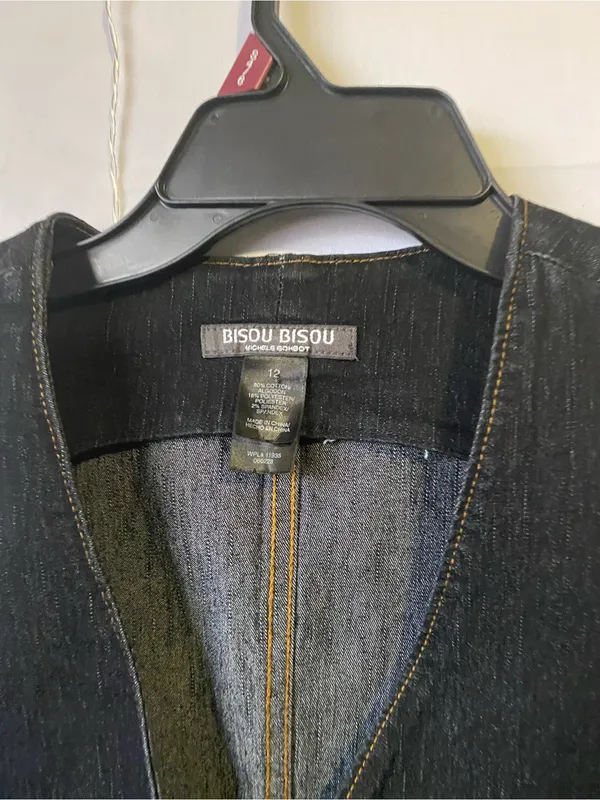 Bisou Bisou Dark Indigo Denim Vest - Image 3
