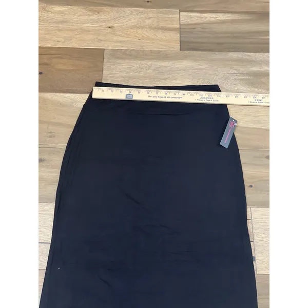 No Boundaries Maxi Skirt Size M Black Ribbed Knit High Waist Side Slit NWT - Image 3