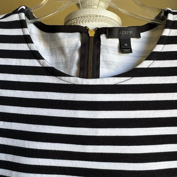 J. Crew Black & White Stripe Dress - Image 3