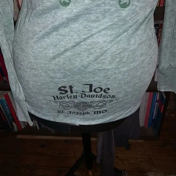 Harley-Davidson green wings St Joe MO long sleeve fitted motorcycle tee - Image 4