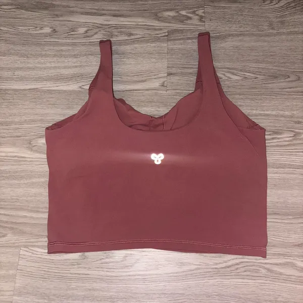 Aritzia Golden Butter Dark Pink Mauve Workout Tank - Image 3