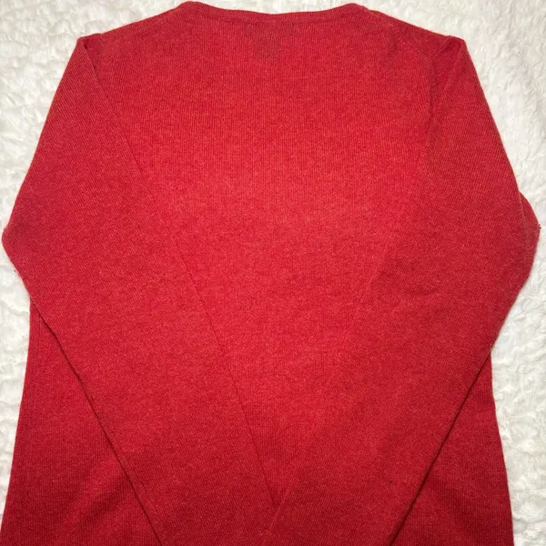 Women's Red Crew Neck Sweater 100% Cashmere!! - Image 3