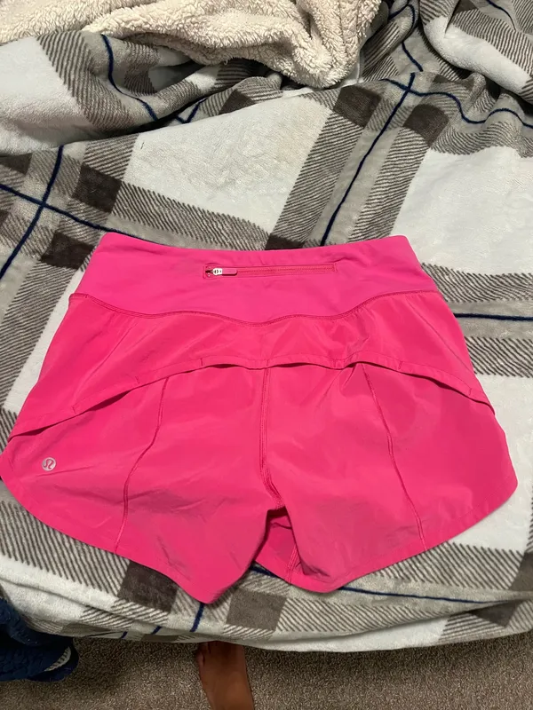 Lululemon HR Speed Up Sonic Pink Shorts 4 Tall - Image 3