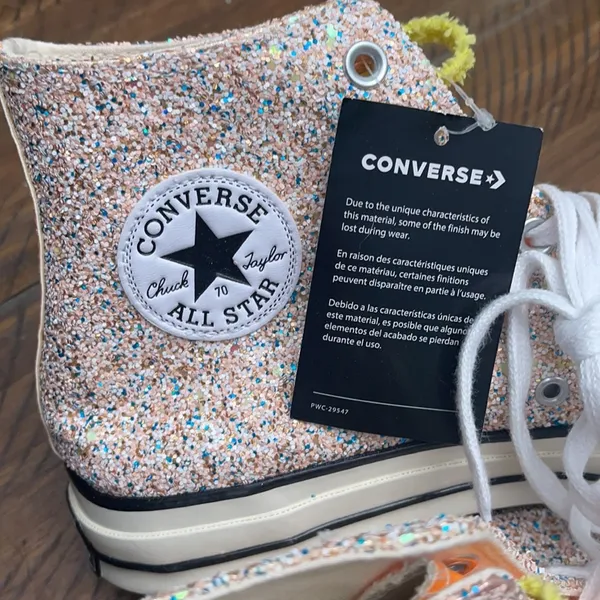 Converse X J.W. Anderson Glitter Hightop Shoes - Image 9