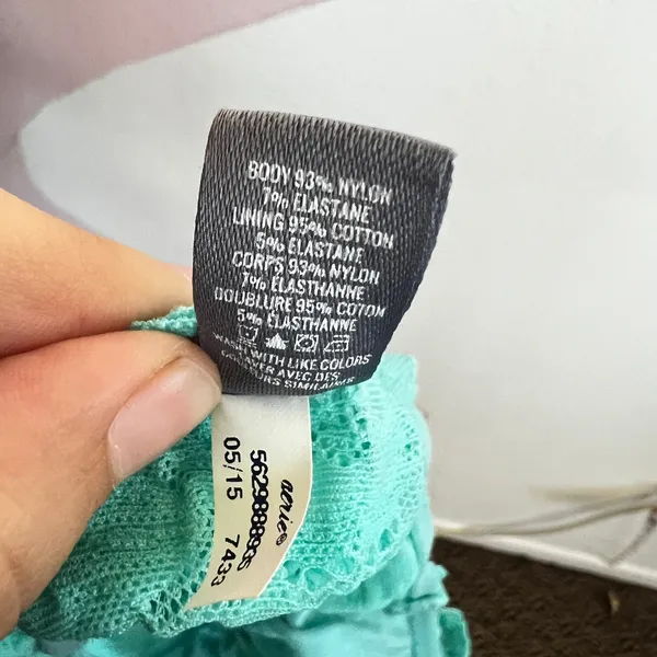 Aerie Lace Floral Bralette Y2K Coquette Cottagecore Fairy Turquoise‎ Medium - Image 4