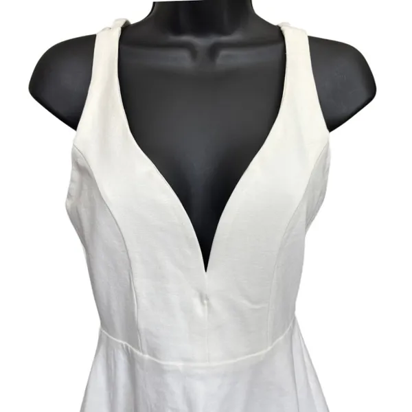 Lulus Forever Crush‎ White Strappy Skater Dress Sz S White Sexy Feminine - Image 2