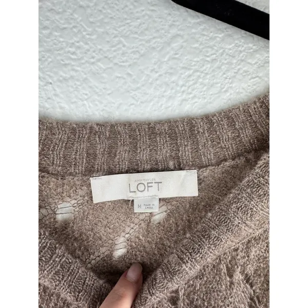 Womens Chocolate Brown M Cozy Knit‎ Pullover Sweater Wool Mohair Minimalist Soft - Image 2