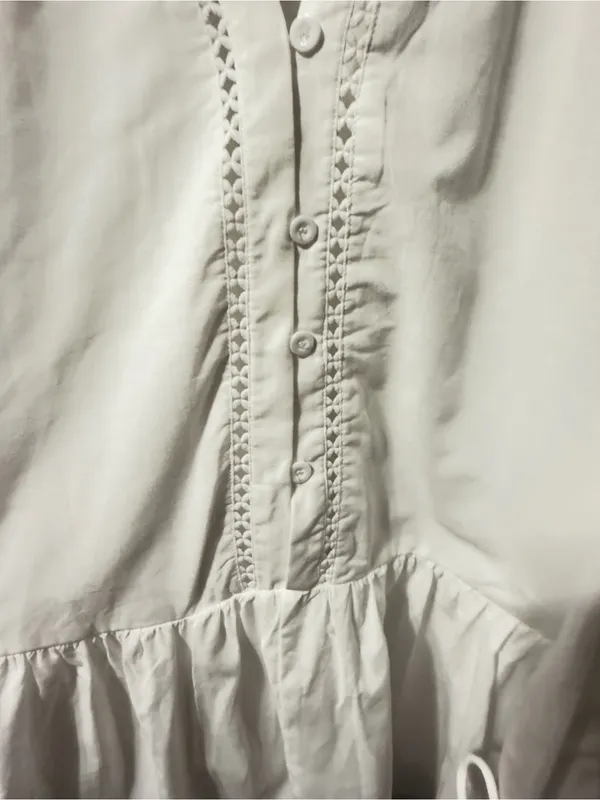 Petal & Pup Hart Long Sleeve Cotton & Linen Minidress White size Large NWT - Image 11