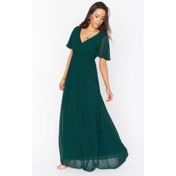 NWT Show Me‎ Your Mumu Emily Empire Maxi Dress Emerald Green $188 - Image 2