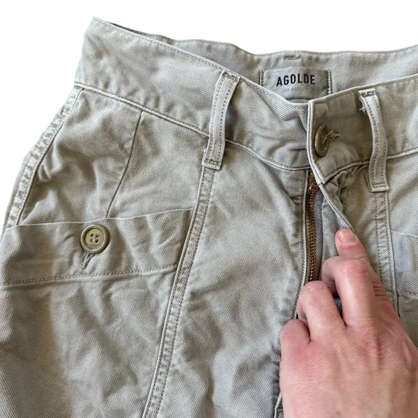 AGOLDE Kai Cargo Pants Edamame Surplus Green - Image 7