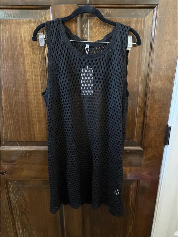 ATOG black crochet swim cover dress - Image 2