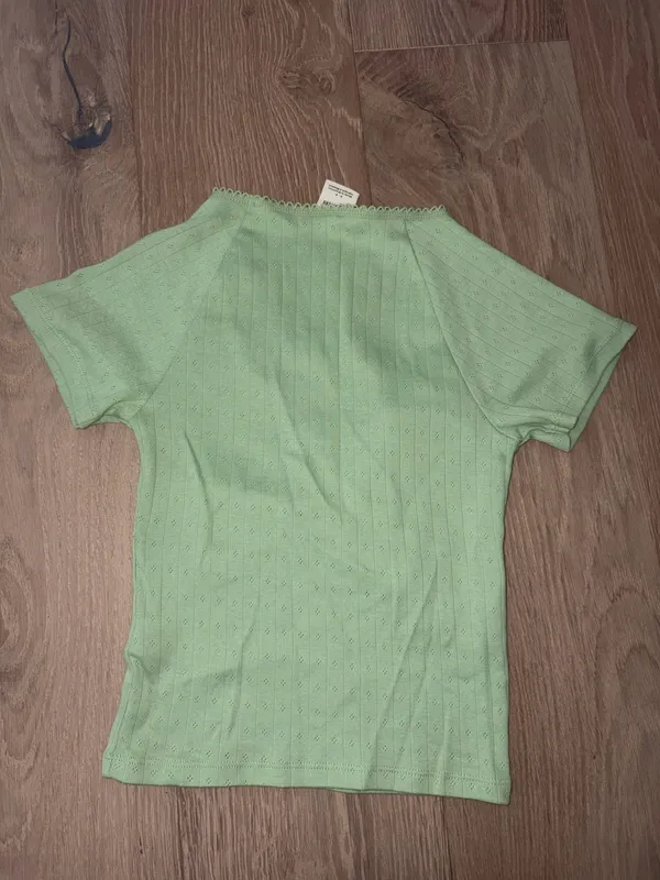 brand new urban outfitters pretty green lacy babydoll top small with tags - Image 2