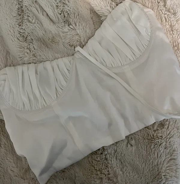 Tiger Mist White Corset Tie Back Top - Image 5