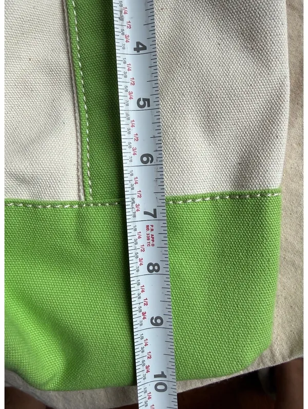 Lands' End Canvas Tote Bag with Green Accent - Image 6