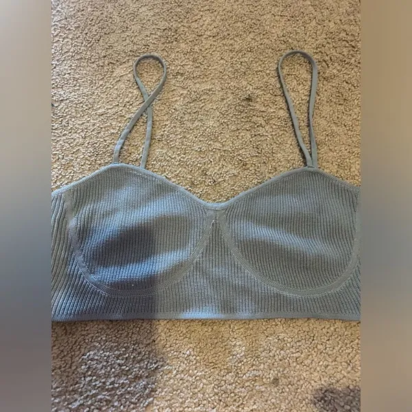 Zara‎ large grey crop top - Image 4