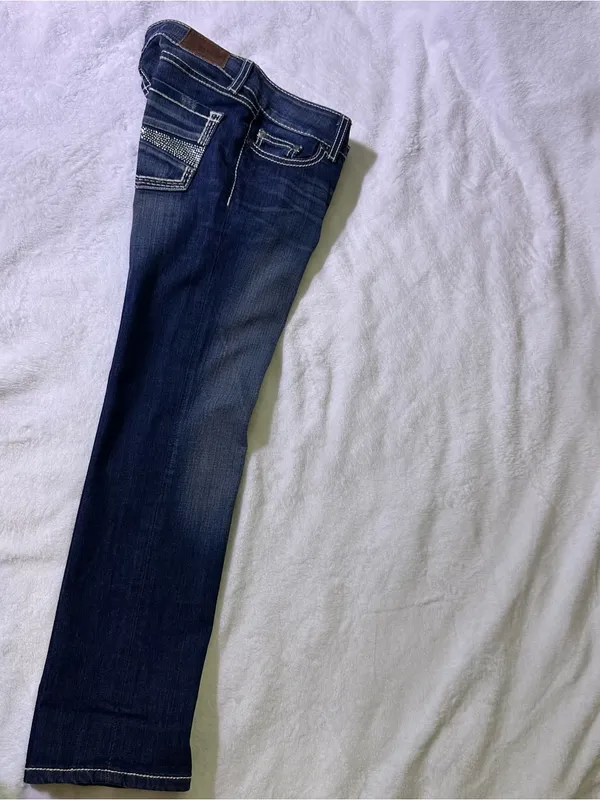 BKE Women's Skinny Jeans in Dark Blue with Contrast Stitching - Image 5